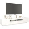 tv-skab med LED-lys 200x35x40 cm hvid