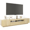 tv-skab med LED-lys 200x35x40 cm sonoma-eg