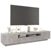 tv-skab med LED-lys 200x35x40 cm betongrå