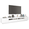 tv-skab med LED-lys 260x35x40 cm hvid