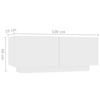 tv-skab med LED-lys 260x35x40 cm hvid