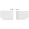 tv-skab med LED-lys 300x35x40 cm hvid