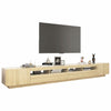 tv-skab med LED-lys 300x35x40 cm sonoma-eg