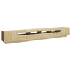 tv-skab med LED-lys 300x35x40 cm sonoma-eg