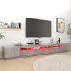 tv-skab med LED-lys 300x35x40 cm betongrå