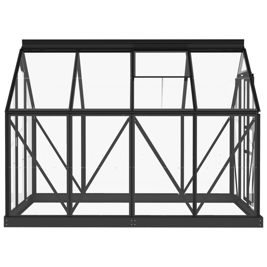 fundamentramme til drivhus 155x103x191 cm aluminium antracitgrå