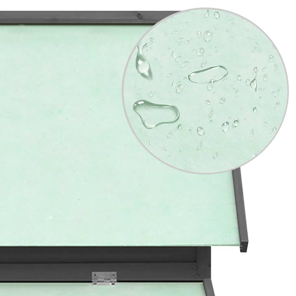 hønsehus 150x96x110 cm massivt grantræ grå og hvid