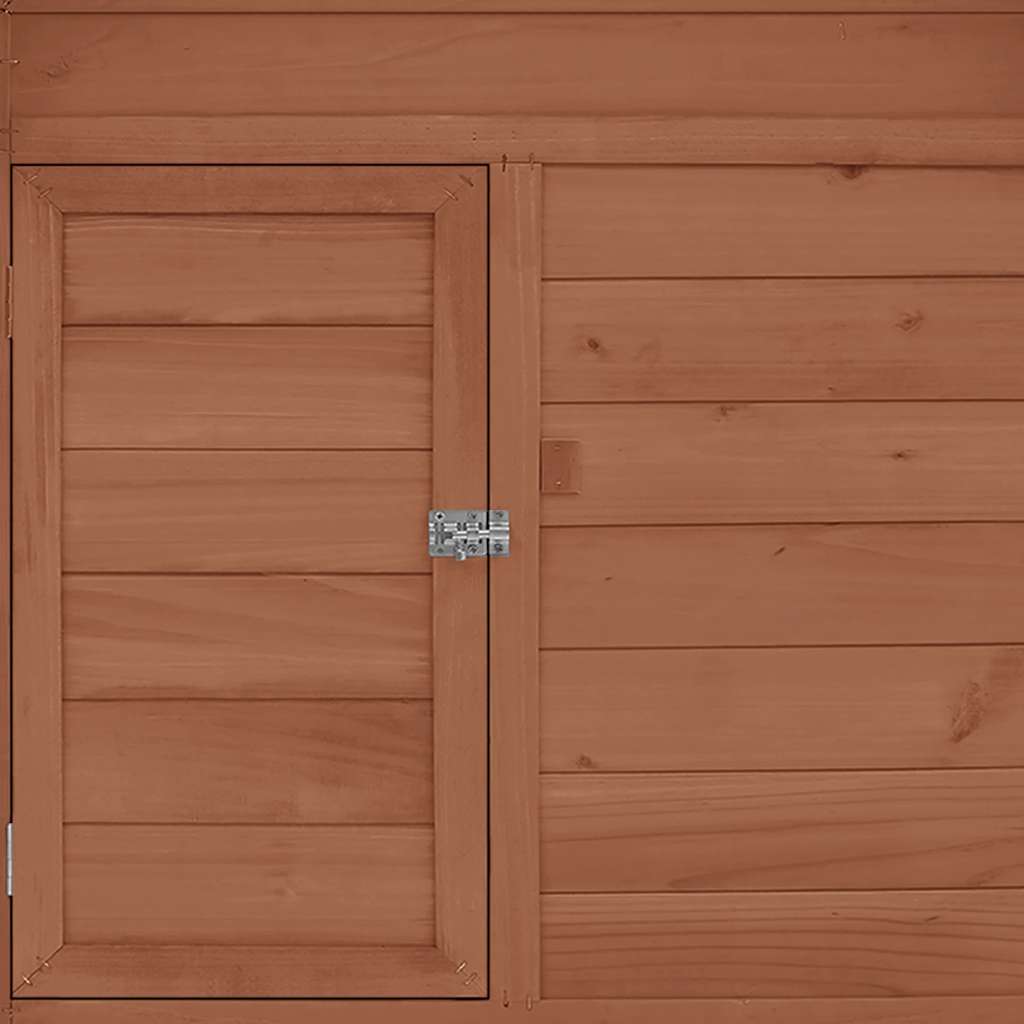 hønsehus 150x96x110 cm massivt grantræ mokkafarvet og hvid