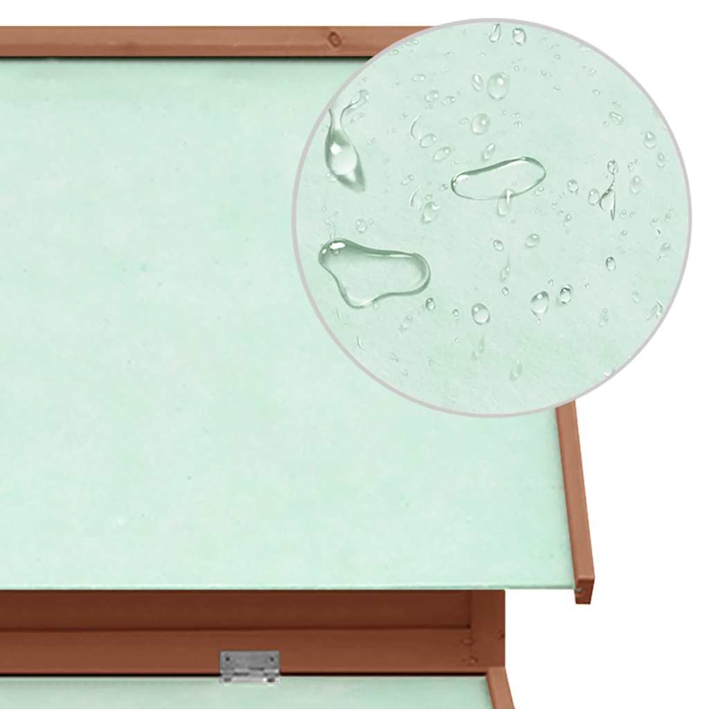 hønsehus 150x96x110 cm massivt grantræ mokkafarvet og hvid