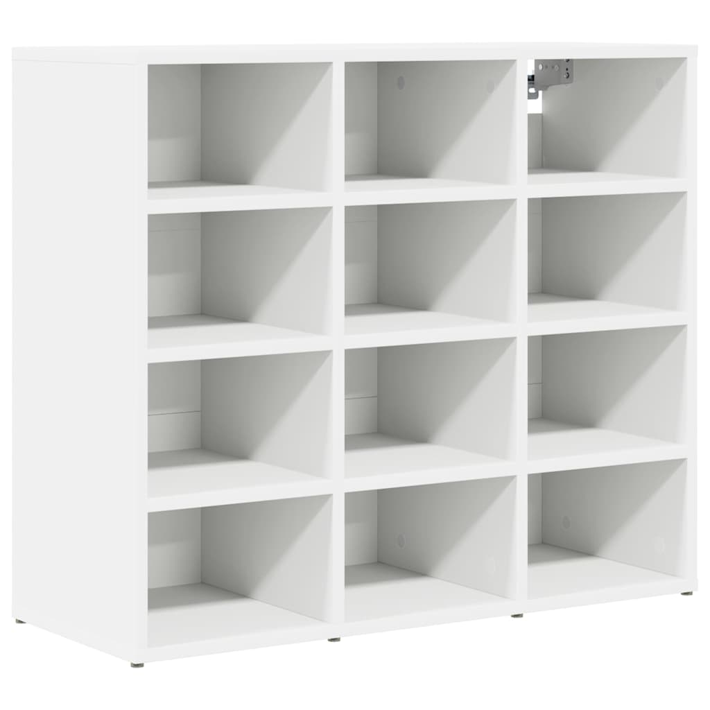 Skoskab med hylde Hvid 77,5 x 30 x 67 cm Konstrueret træ