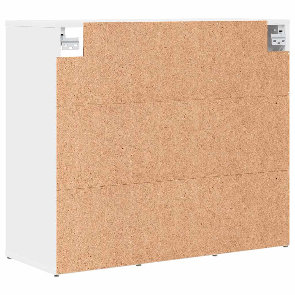 Skoskab med hylde Hvid 77,5 x 30 x 67 cm Konstrueret træ