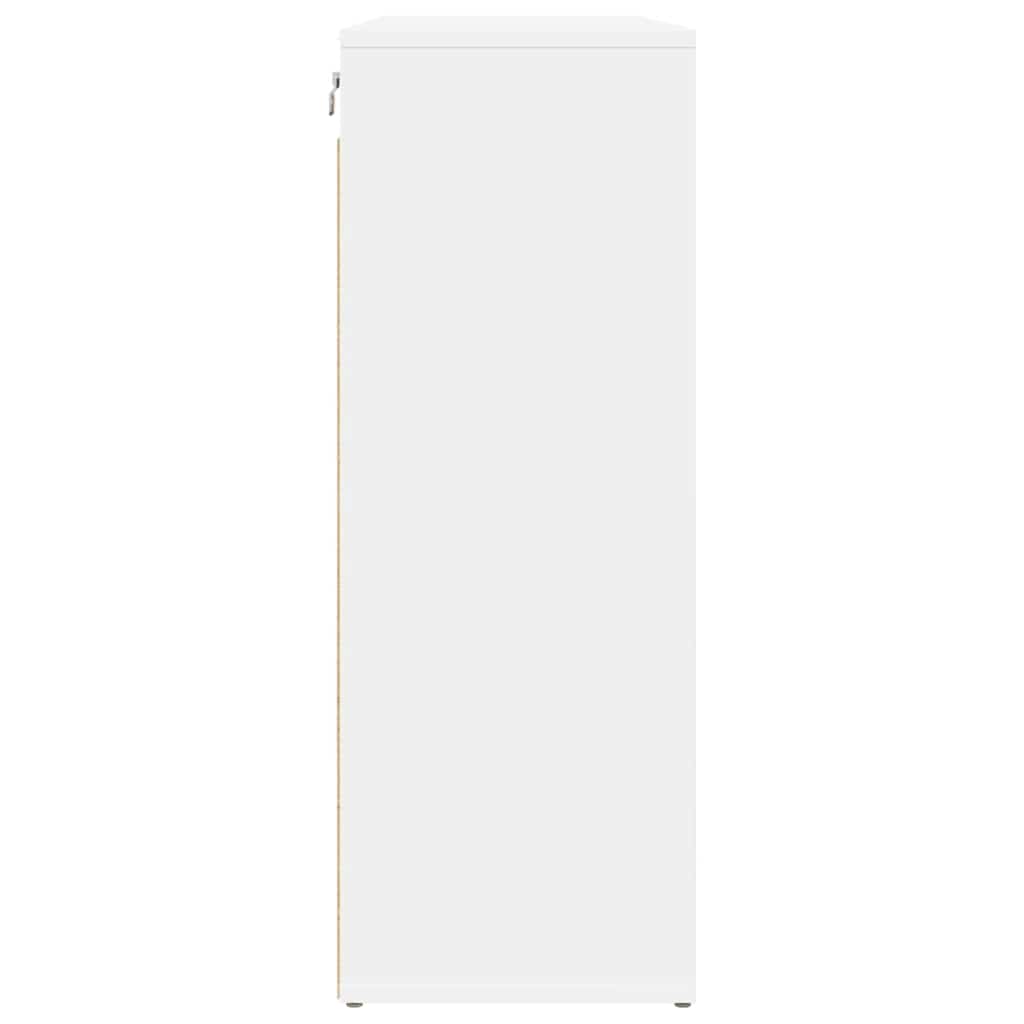 Skoskab med hylde Hvid 77,5 x 30 x 83,5 cm Konstrueret træ