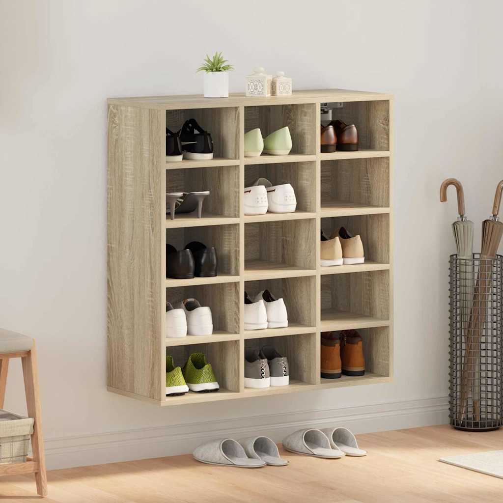 Skoskab med hylde Sonoma-eg 77,5 x 30 x 83,5 cm Konstrueret træ