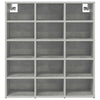 Skoskab med hylde Betongrå 77,5 x 30 x 83,5 cm Konstrueret træ