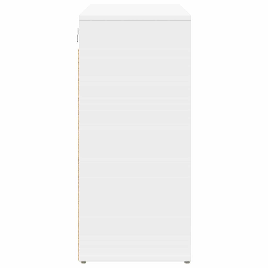 Skoskab med hylde Hvid 103 x 30 x 67 cm Konstrueret træ