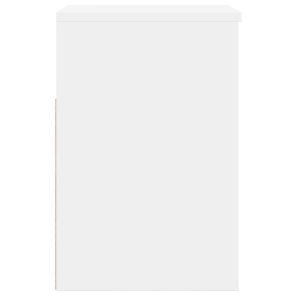 skobænk 60x30x45 cm konstrueret træ hvid