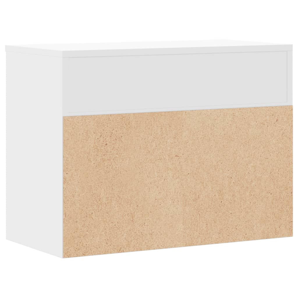 skobænk 60x30x45 cm konstrueret træ hvid