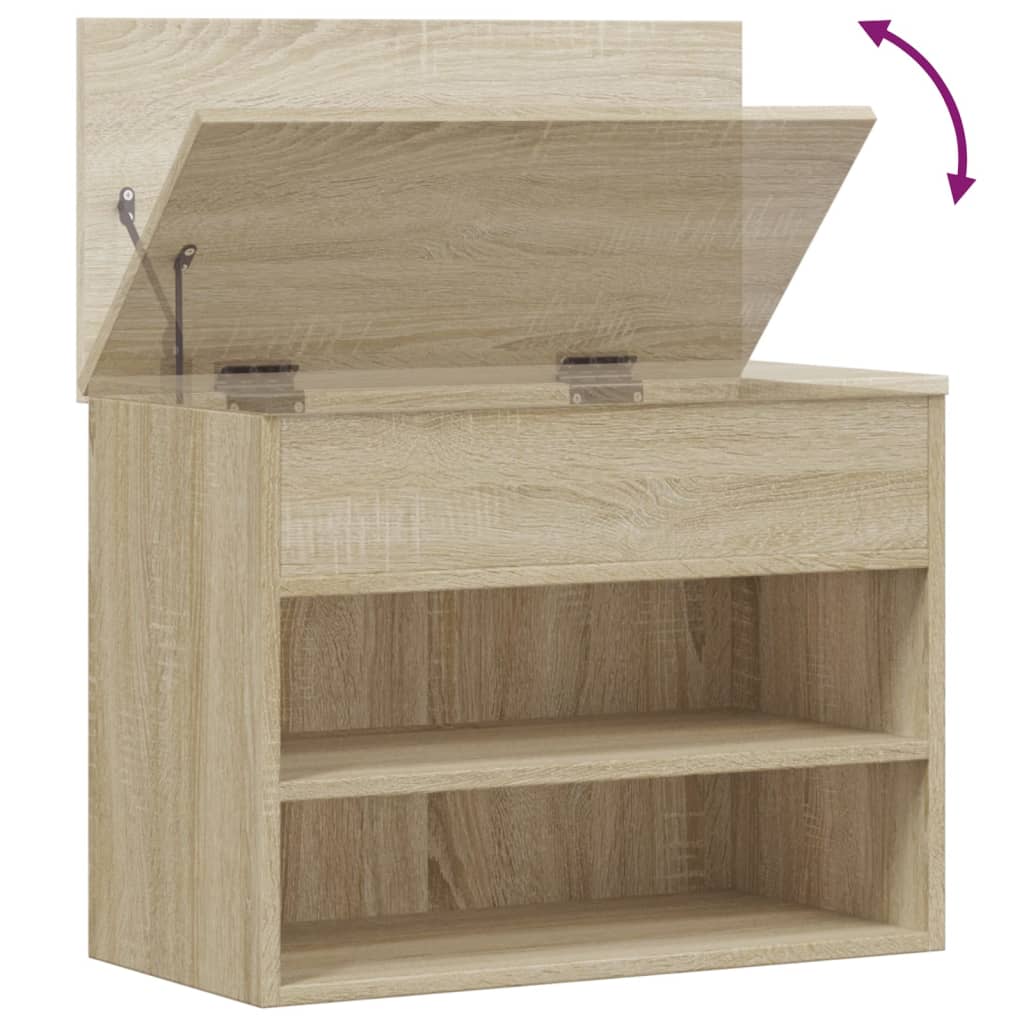 skobænk 60x30x45 cm konstrueret træ sonoma-eg