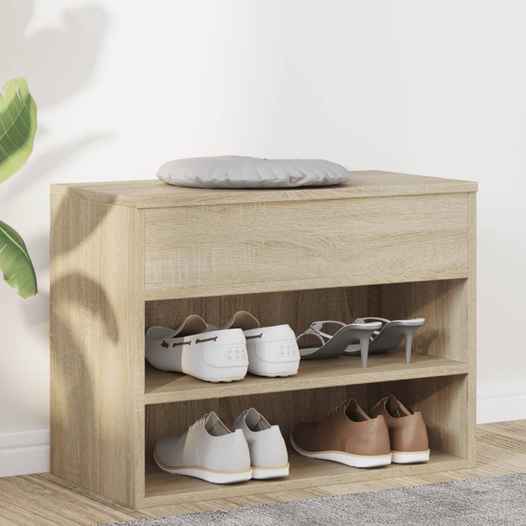 skobænk 60x30x45 cm konstrueret træ sonoma-eg