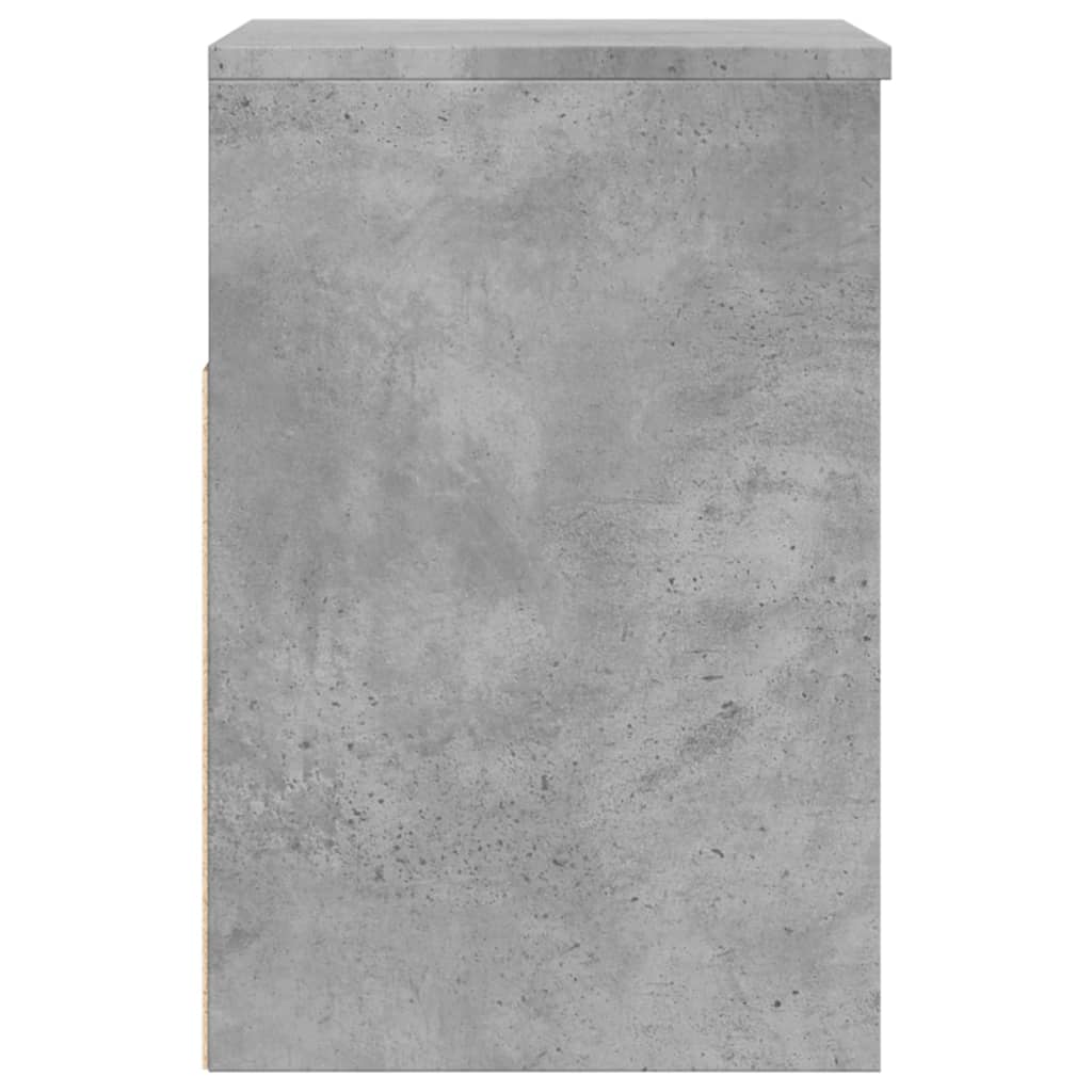skobænk 60x30x45 cm konstrueret træ betongrå