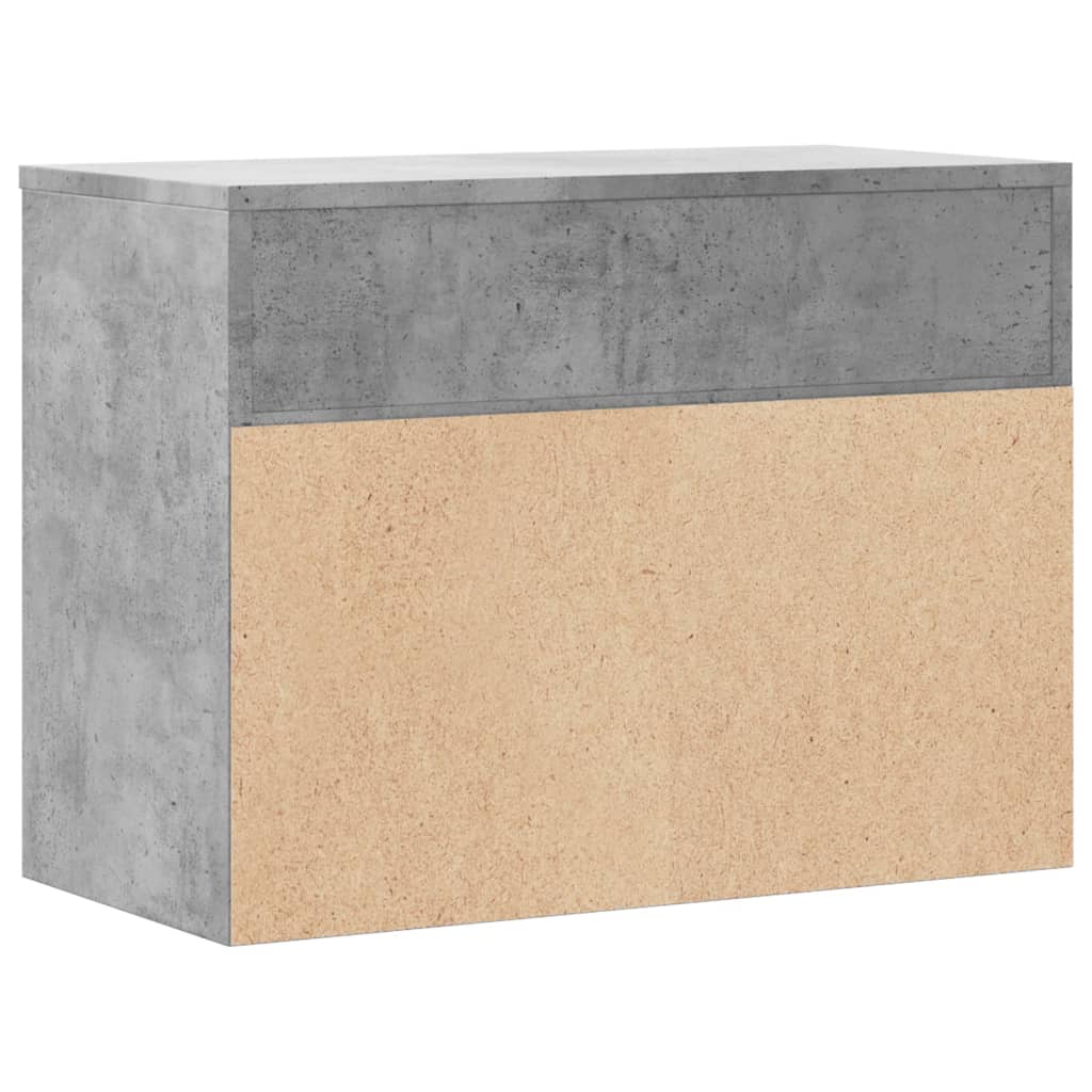 skobænk 60x30x45 cm konstrueret træ betongrå