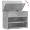 skobænk 60x30x45 cm konstrueret træ betongrå