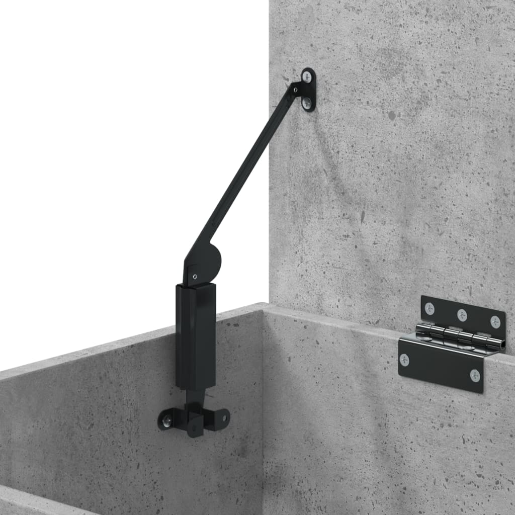 skobænk 60x30x45 cm konstrueret træ betongrå
