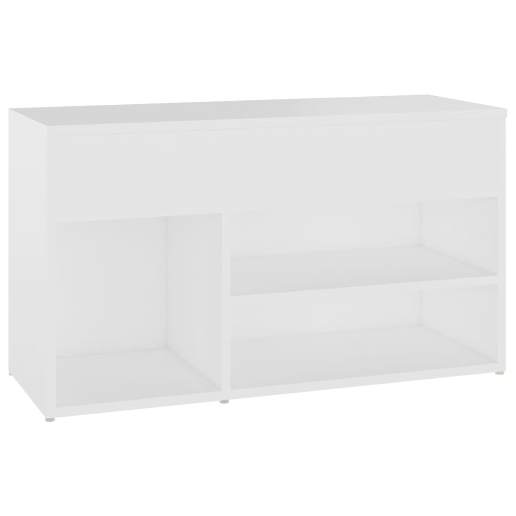 skobænk 80x30x45 cm konstrueret træ hvid