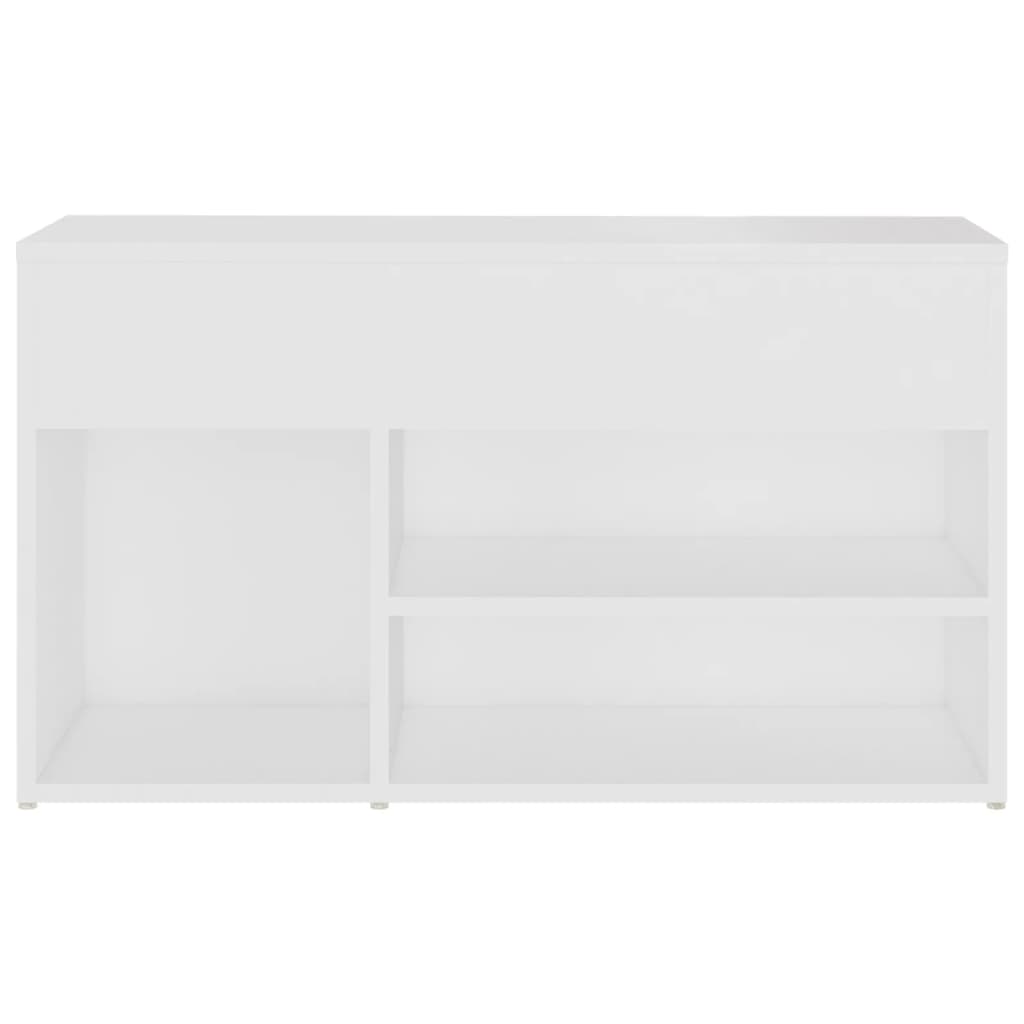skobænk 80x30x45 cm konstrueret træ hvid