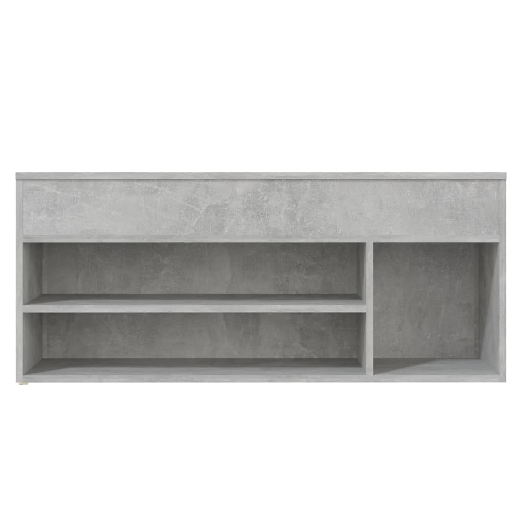 skobænk 105x30x45 cm konstrueret træ betongrå