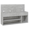 skobænk 105x30x45 cm konstrueret træ betongrå