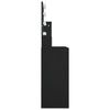 makeupbord med LED-lys 86,5x35x136 cm sort