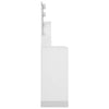 makeupbord med LED-lys 86,5x35x136 cm hvid højglans