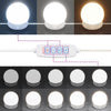 makeupbord med LED-lys 60x40x140 cm hvid