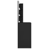 makeupbord med LED-lys 60x40x140 cm sort