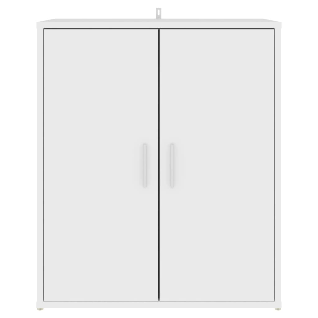skoskab 60x35x70 cm konstrueret træ hvid