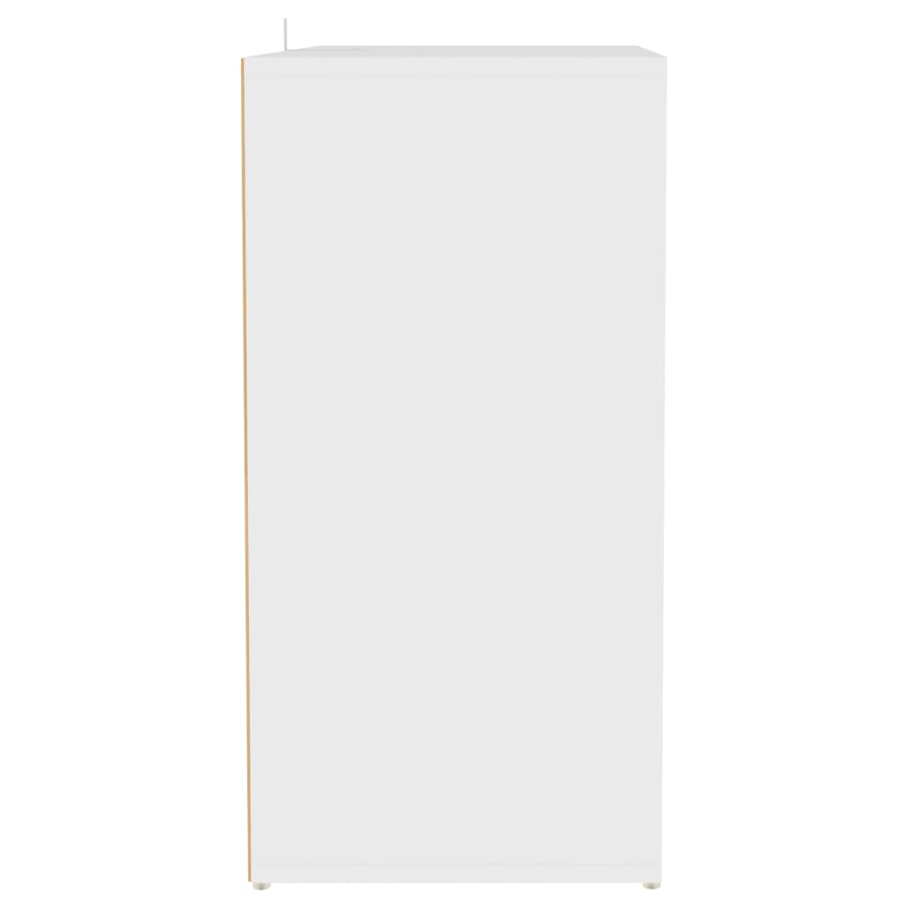 skoskab 60x35x70 cm konstrueret træ hvid