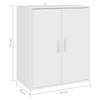 skoskab 60x35x70 cm konstrueret træ hvid