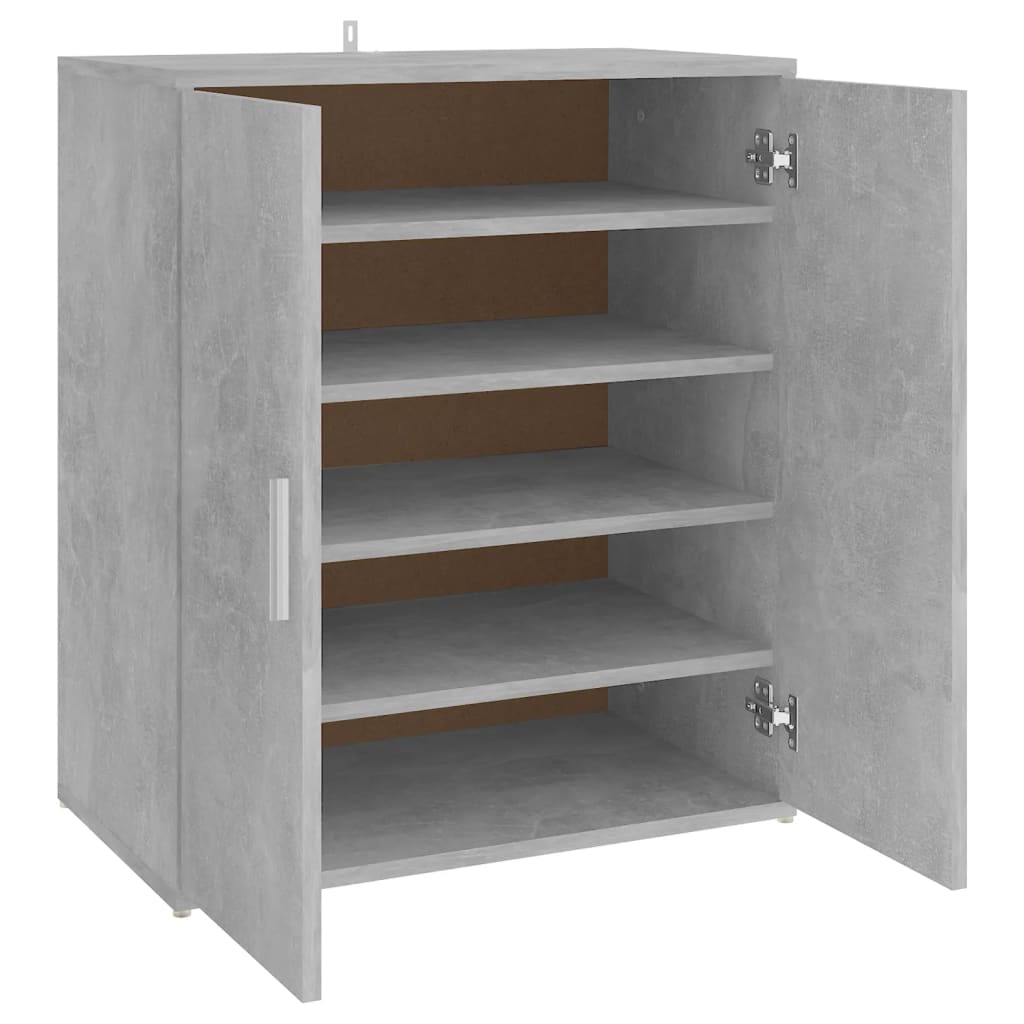 skoskab 60x35x70 cm konstrueret træ betongrå