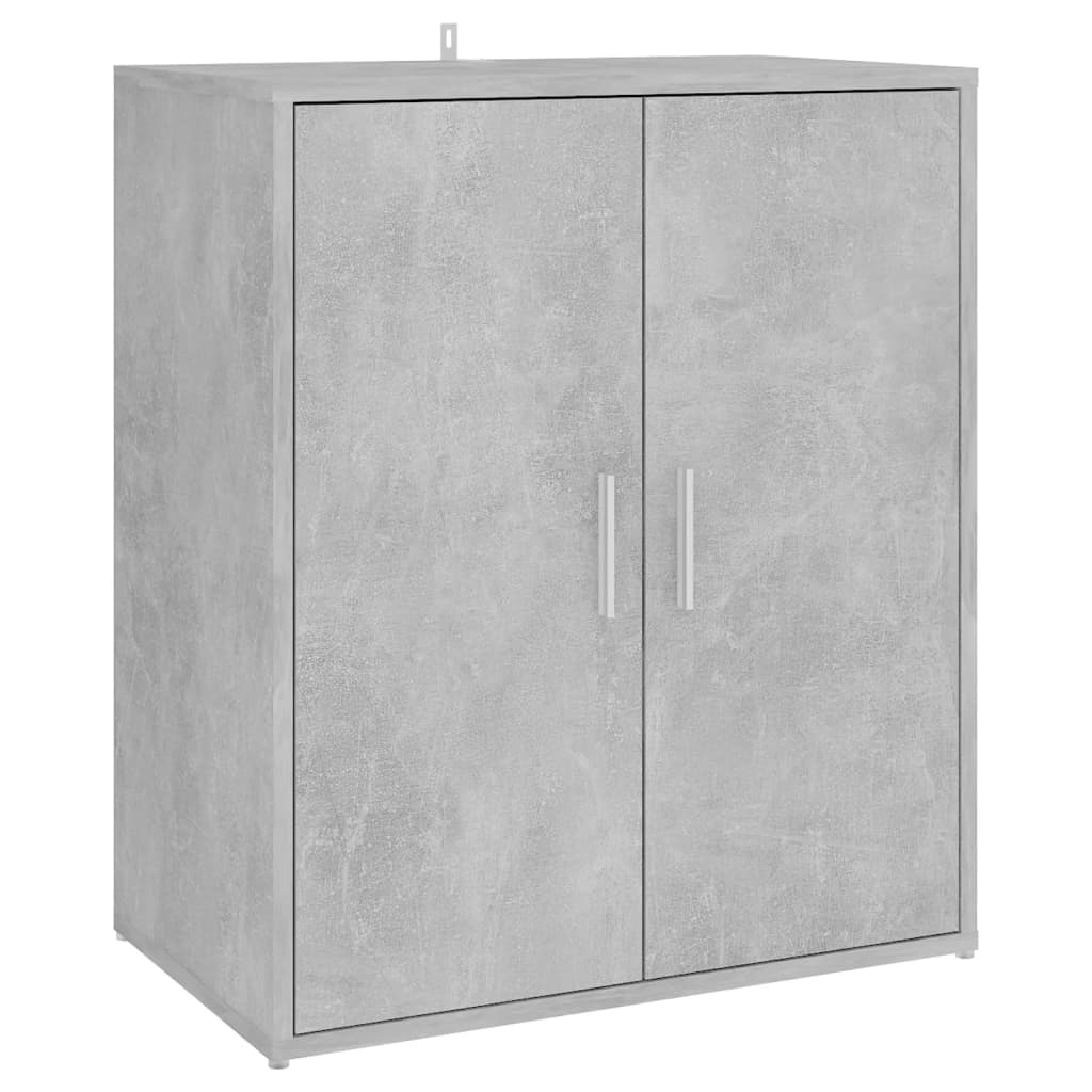 skoskab 60x35x70 cm konstrueret træ betongrå