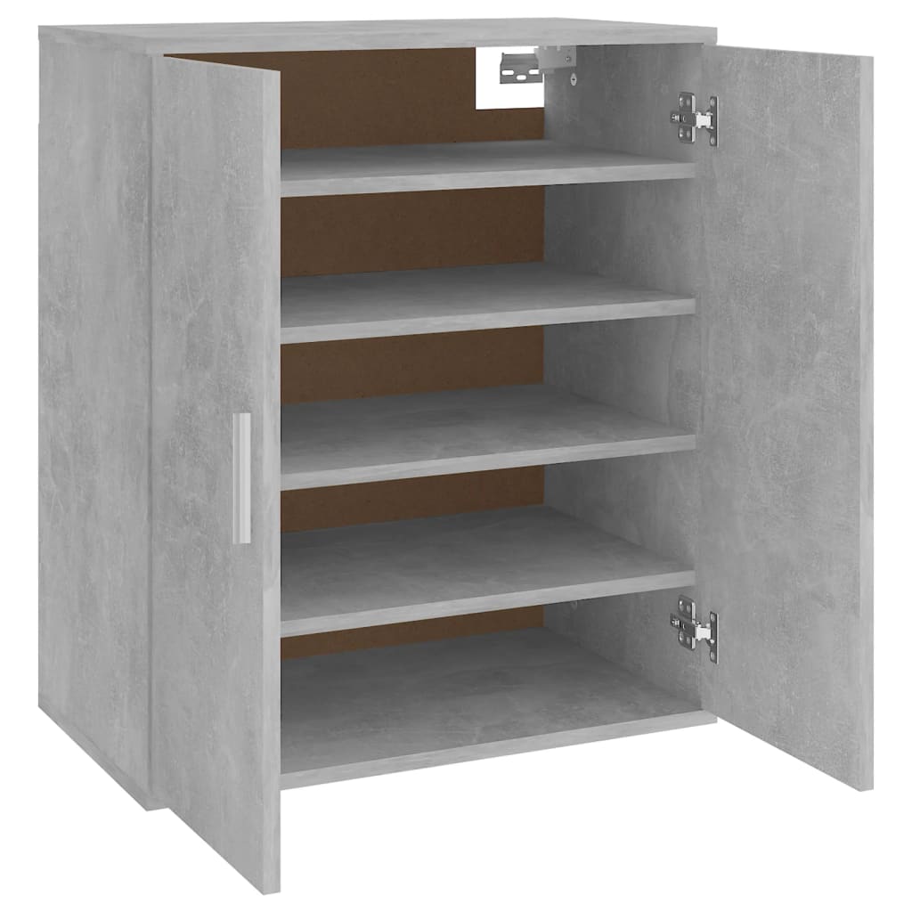 skoskab 60x35x70 cm konstrueret træ betongrå