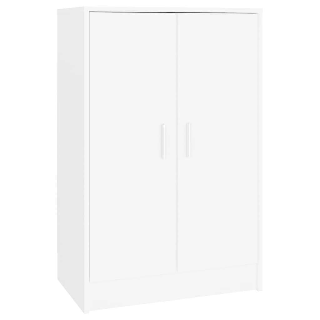 skoskab 60x35x92 cm konstrueret træ hvid