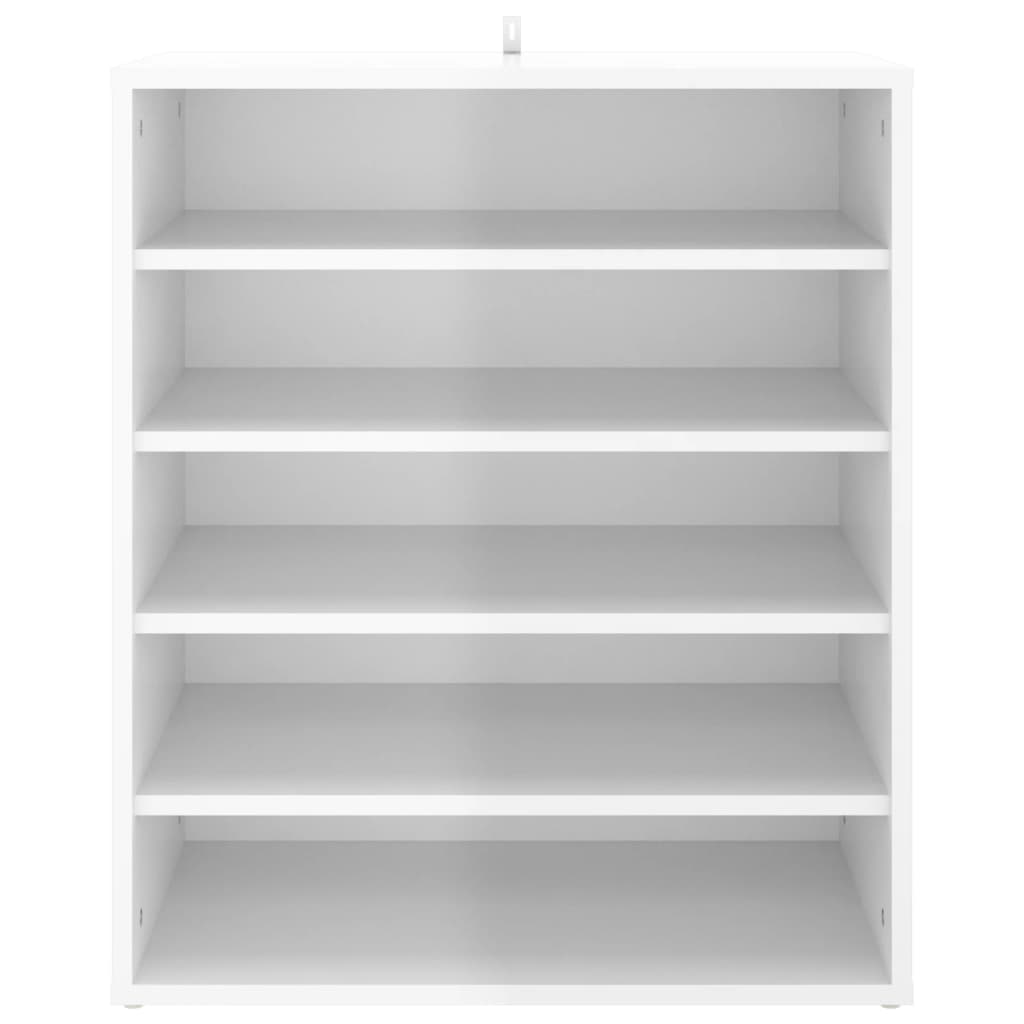 skoskab 60x35x70 cm spånplade hvid højglans