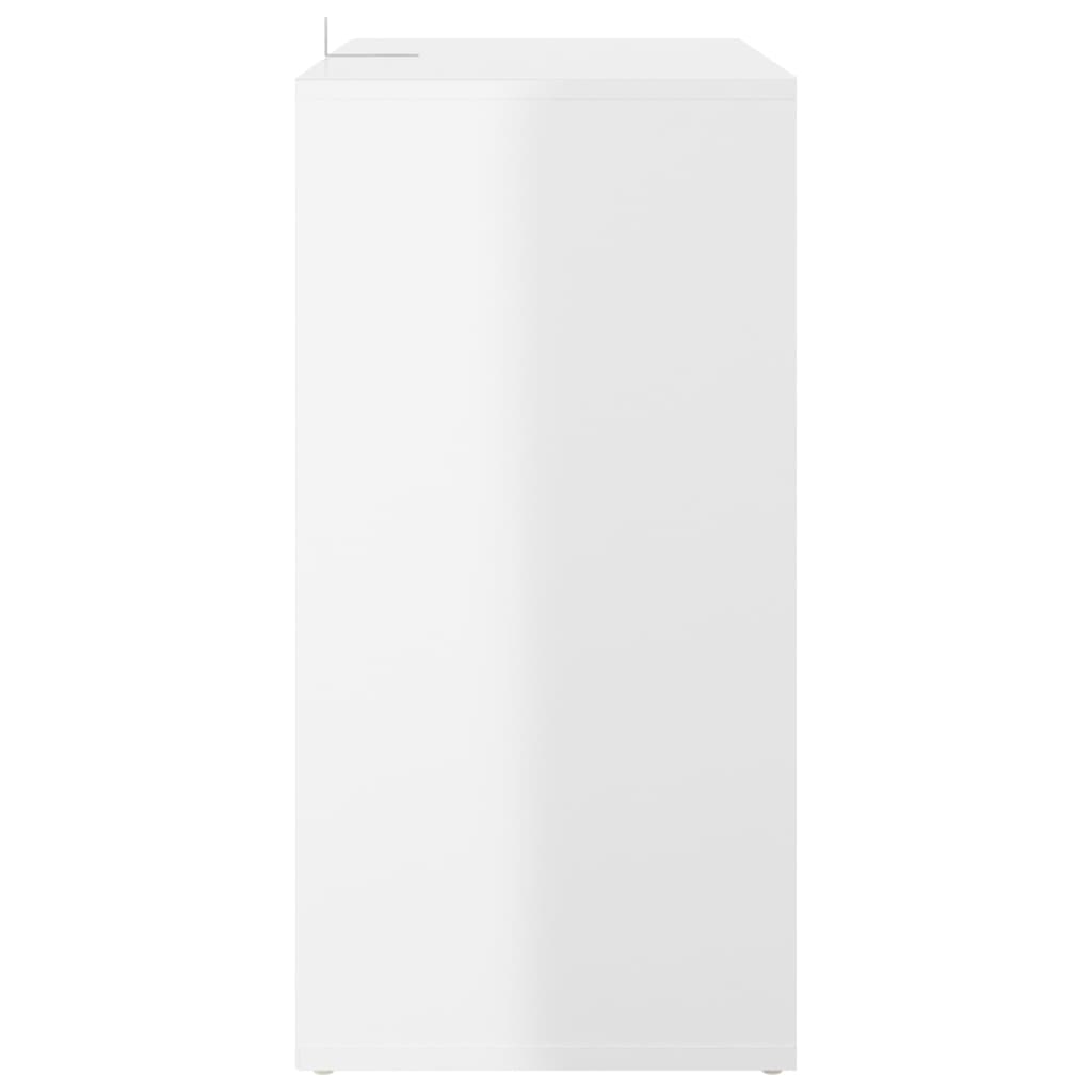 skoskab 60x35x70 cm spånplade hvid højglans