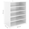 skoskab 60x35x70 cm spånplade hvid højglans