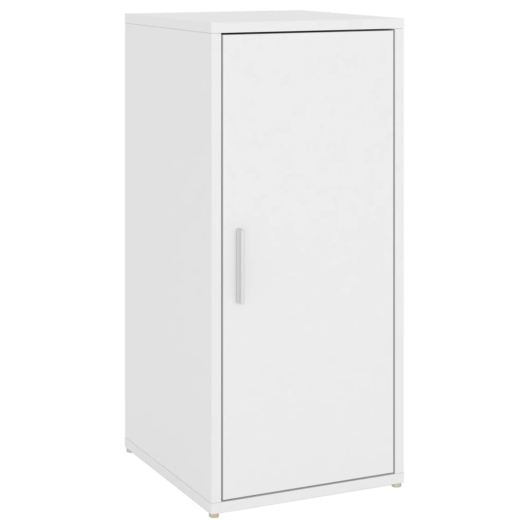 skoskabe 2 stk. 32x35x70 cm konstrueret træ hvid