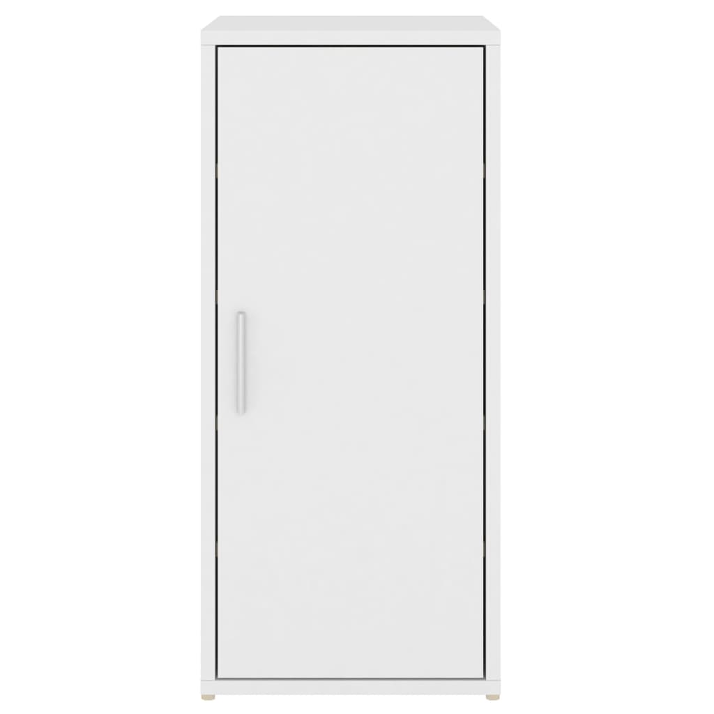 skoskabe 2 stk. 32x35x70 cm konstrueret træ hvid