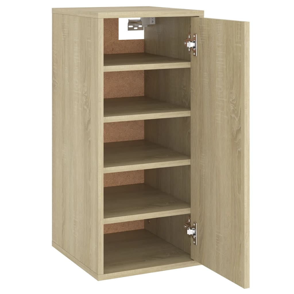 skoskab 32x35x70 cm spånplade sonoma-eg