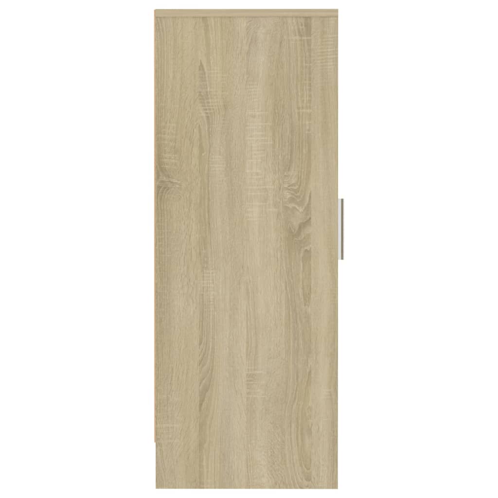 skoskab 32x35x92 cm konstrueret træ sonoma-eg