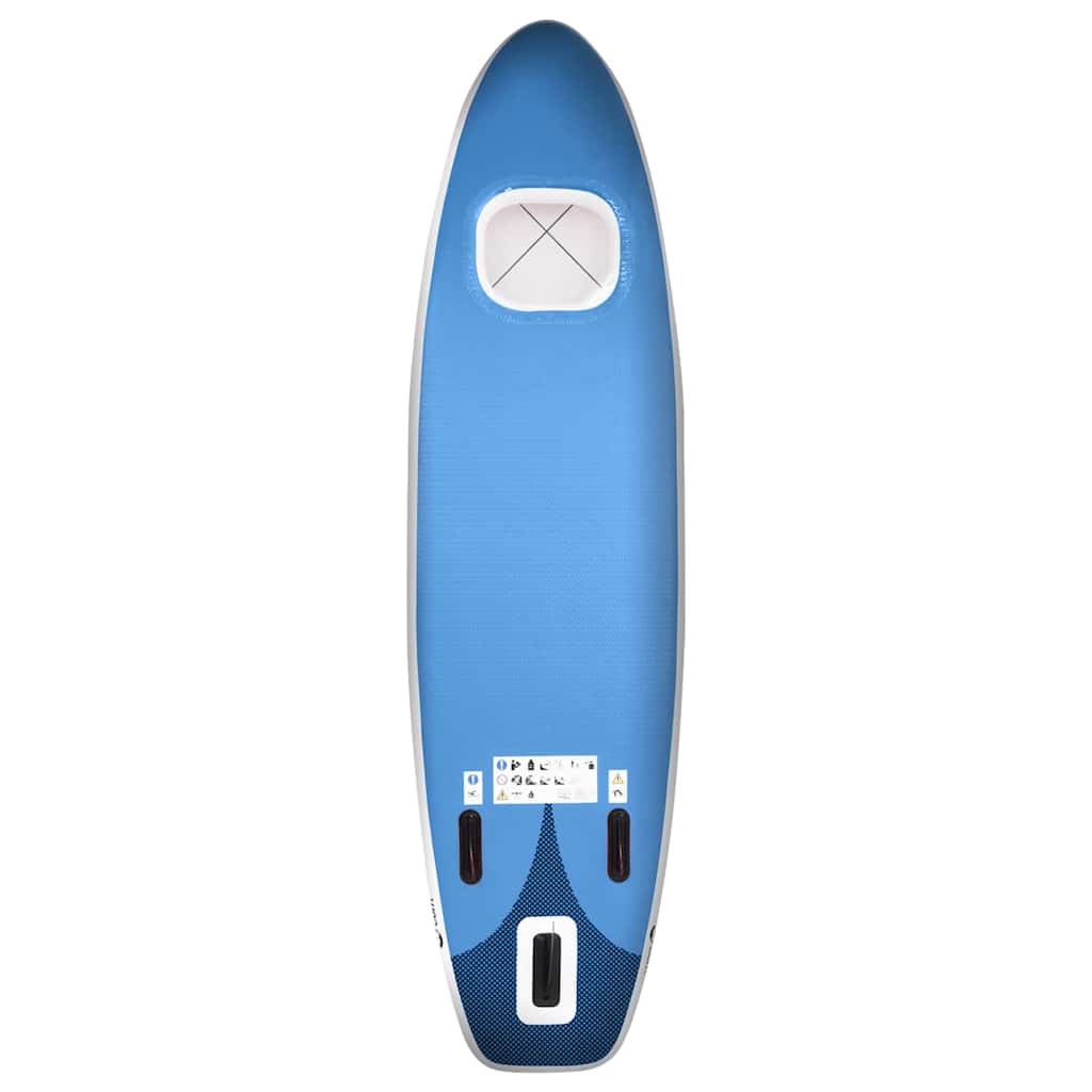 oppusteligt paddleboardsæt 300x76x10 cm havblå